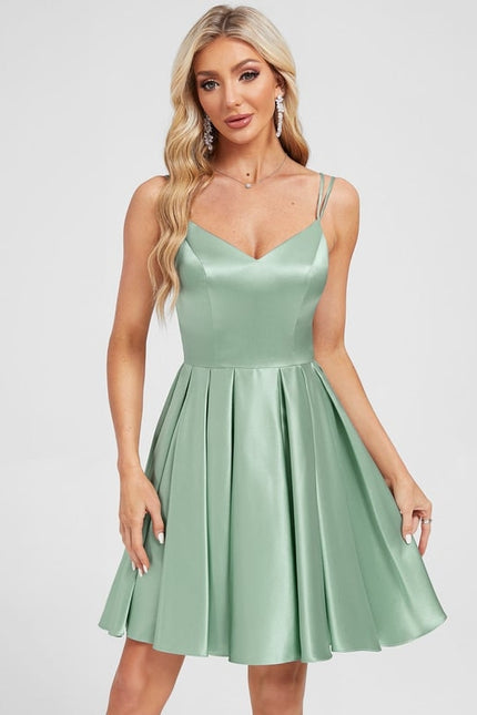 Robe Chic Courte Vert Pastel - gallery 1