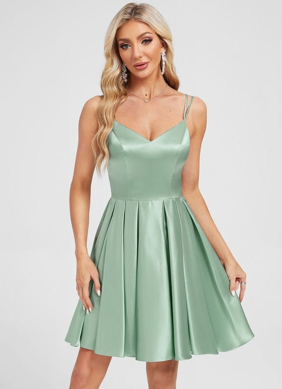 Robe Chic Courte Vert Pastel - gallery 1
