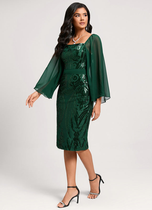 Robe Chic Mousseline Pailletée - gallery 3