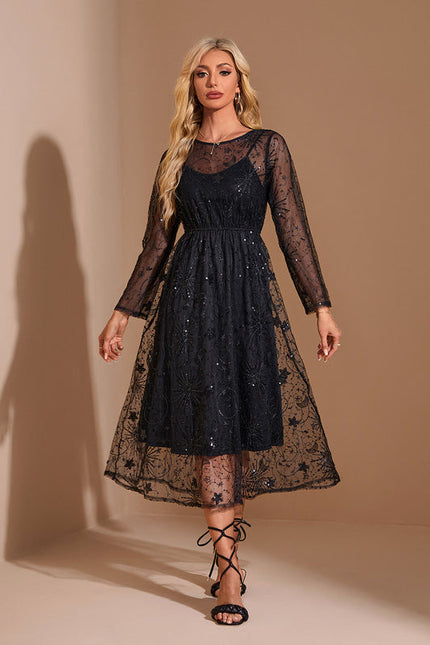 Robe Chic Noir Étoilé - gallery 5