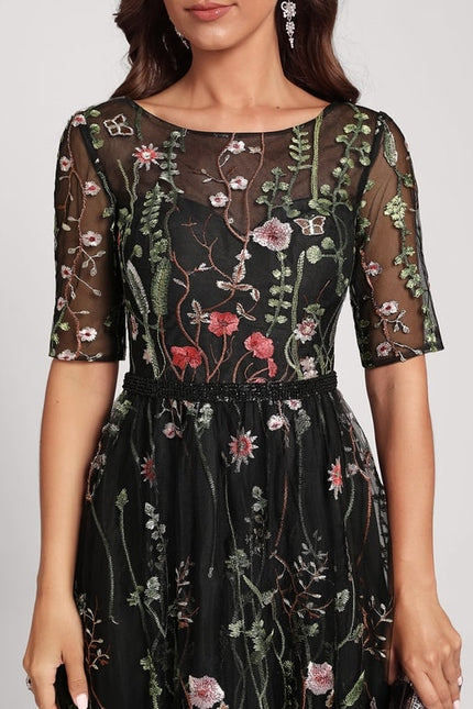 Robe Bohème Chic Dentelle Noire - gallery 4