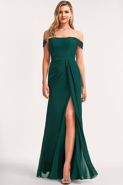 Robe Chic Mousseline Émeraude - gallery 2