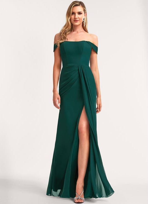 Robe Chic Mousseline Émeraude - gallery 2