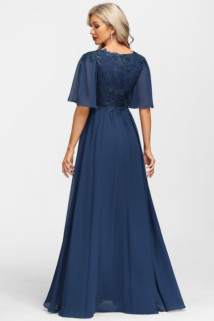 Robe Chic Longue Bleu Cobalt - gallery 3