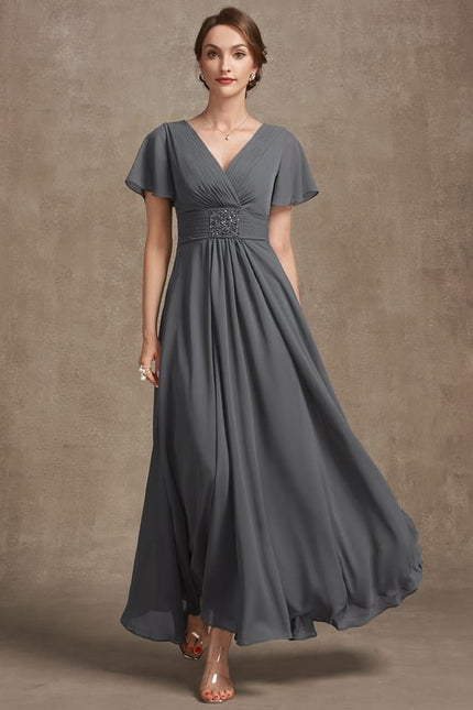 Robe Chic Longue Fluide Grise