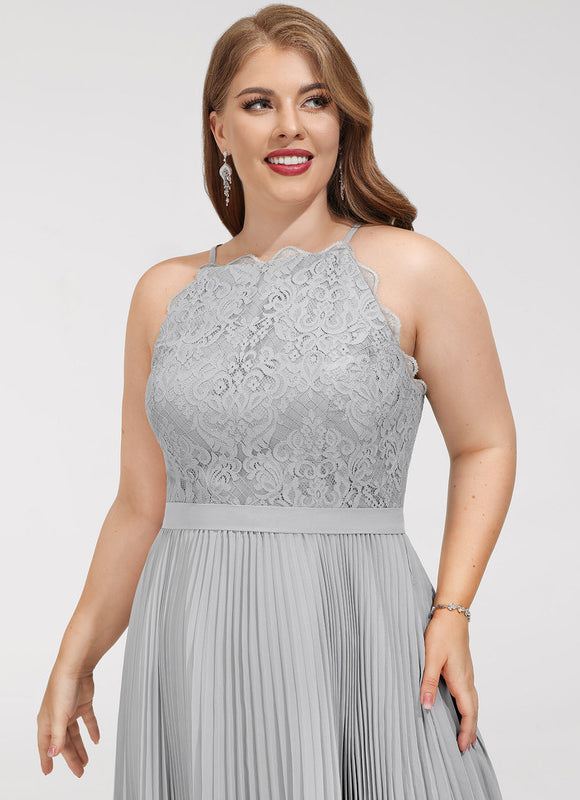 Robe Chic Gris Élégant Plissé - gallery 9