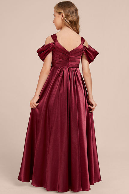 Robe Chic Satinée Bordeaux - gallery 4