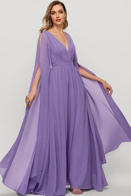 Robe Chic Longue Verte Fluide - gallery 1