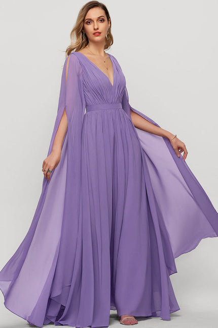 Robe Chic Longue Verte Fluide - gallery 1