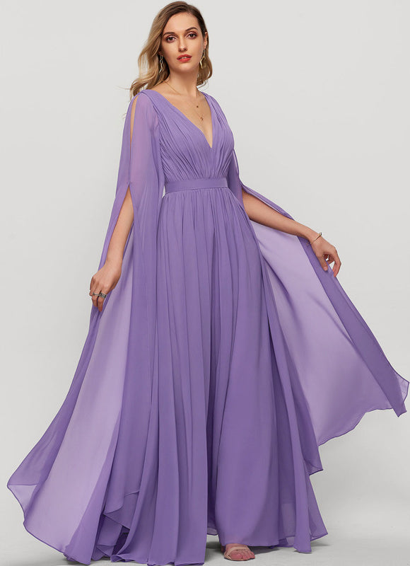 Robe Chic Longue Verte Fluide - gallery 1
