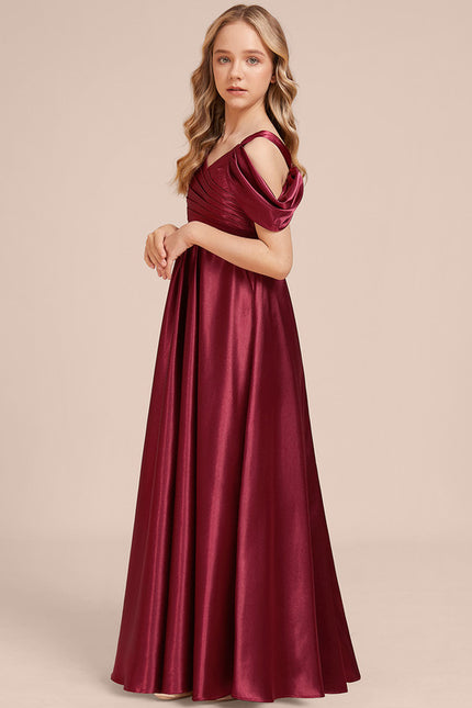 Robe Chic Satinée Bordeaux