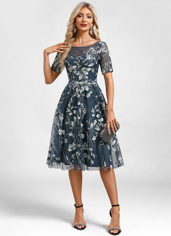 Robe Chic Florale Transparente - gallery 1