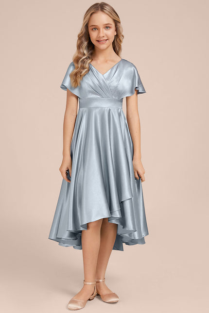 Robe Chic Satinée Junior Bleu Ciel - gallery 1