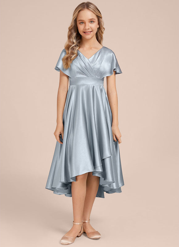 Robe Chic Satinée Junior Bleu Ciel - gallery 1