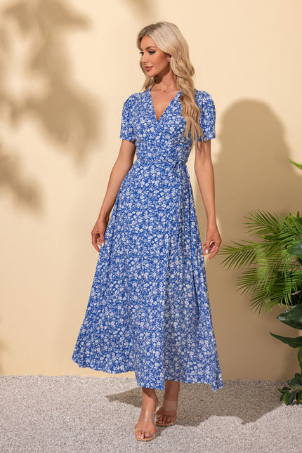 Robe Chic Fleurie Cobalt - gallery 6