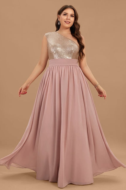 Robe Chic Éclat Rosé Asymétrique - gallery 4