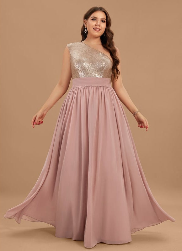 Robe Chic Éclat Rosé Asymétrique - gallery 4