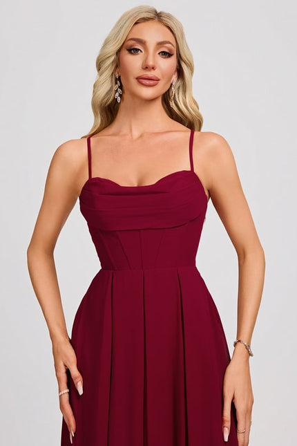Robe Chic Bordeaux Flottante - gallery 3