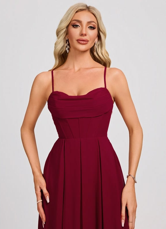 Robe Chic Bordeaux Flottante - gallery 3