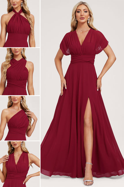 Robe Chic Bordeaux Fluide