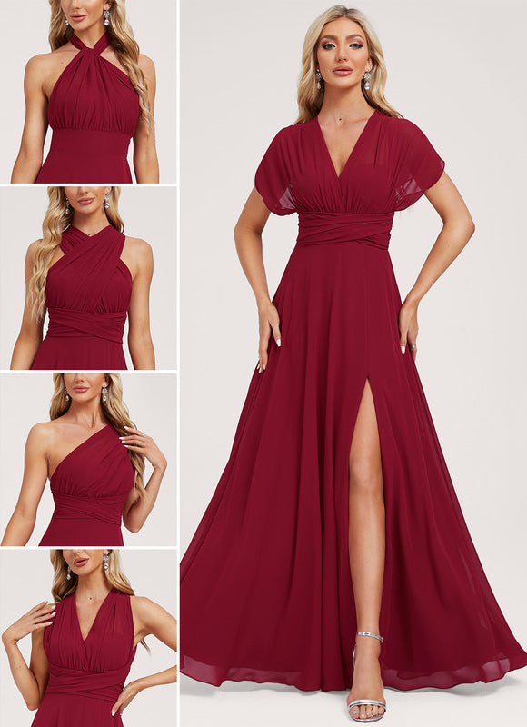 Robe Chic Bordeaux Fluide