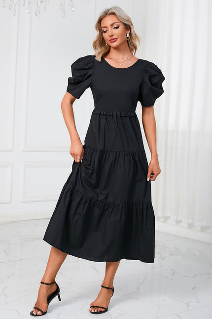 Robe Chic Noire Évasée - gallery 4