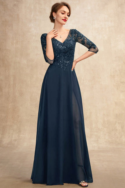Robe Chic Longue Bleu Cobalt - gallery 1