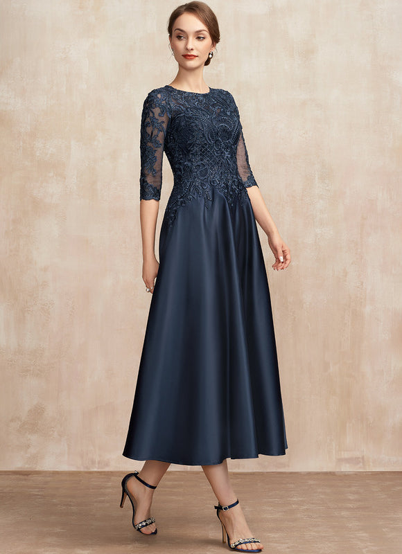 Robe Chic Satiné Ébène Élégant - gallery 4