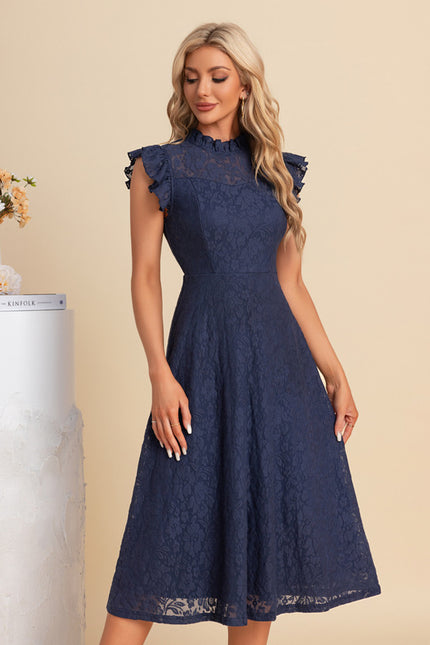 Robe Chic Dentelle Grise - gallery 1