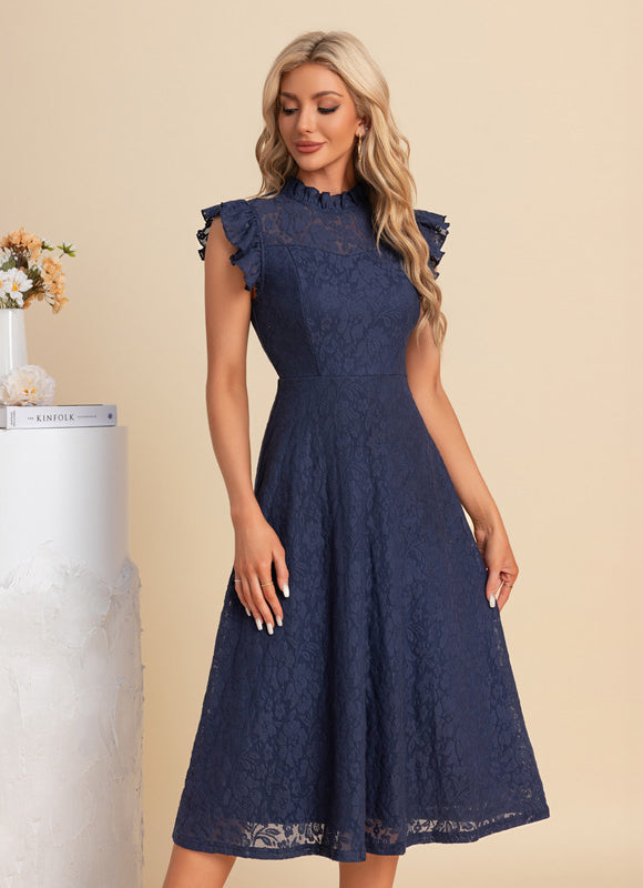 Robe Chic Dentelle Grise - gallery 1