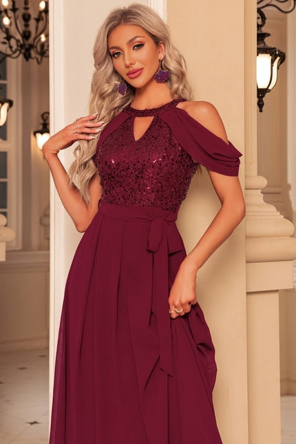 Robe Chic Éclat Grenat - gallery 1