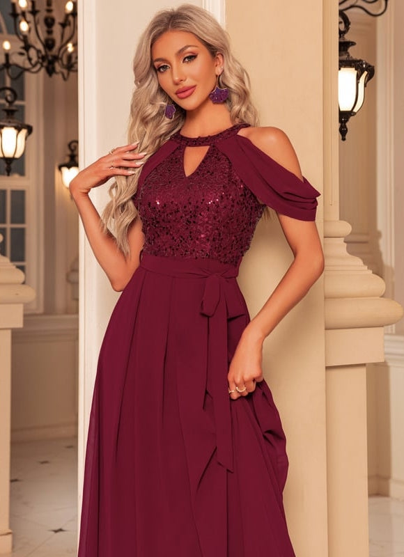 Robe Chic Éclat Grenat - gallery 1
