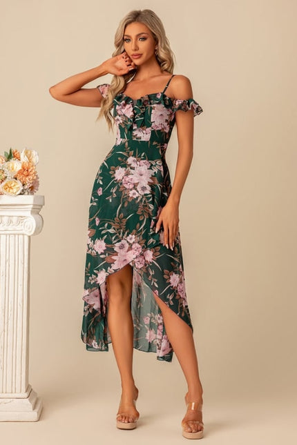 Robe Chic Fleurie Émeraude - gallery 3