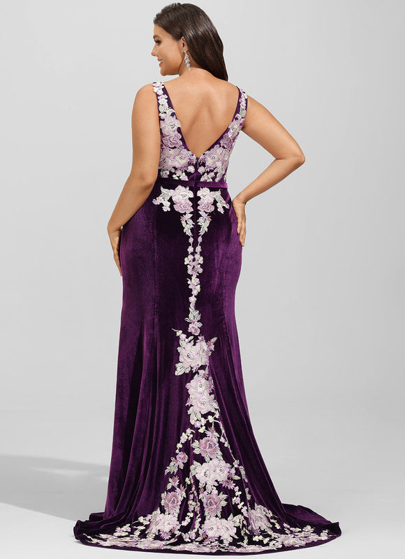 Robe Chic Velours Floral - gallery 8
