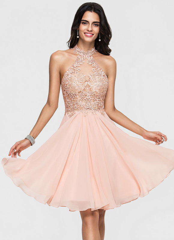Robe Chic Élégance Pêche