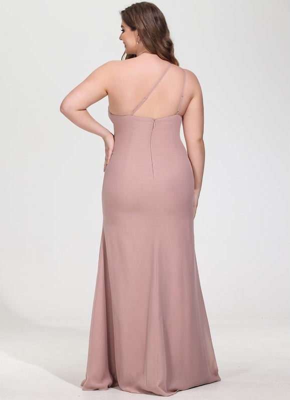 Robe Chic Asymétrique Beige - gallery 9