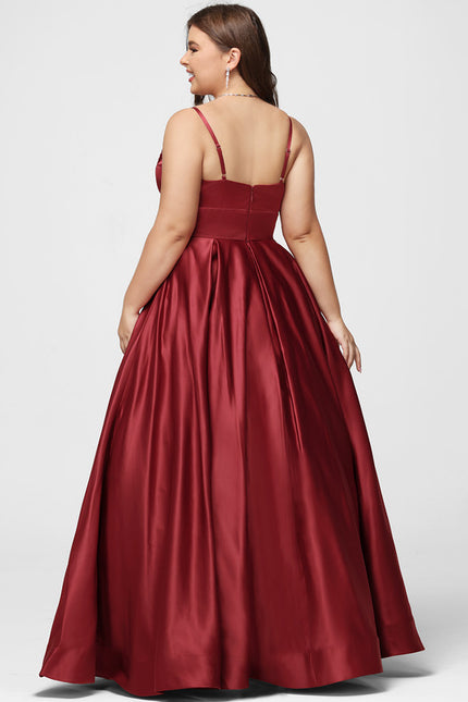 Robe Chic Bordeaux Satin Longue - gallery 8