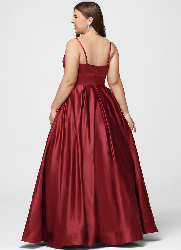 Robe Chic Bordeaux Satin Longue - gallery 8