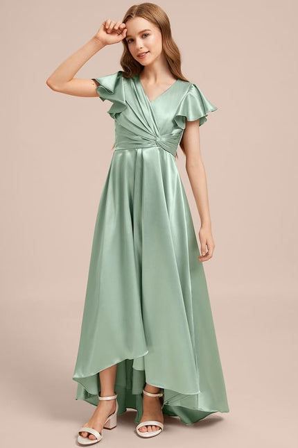 Robe Chic Satinée Junior Bleu Ciel - gallery 2