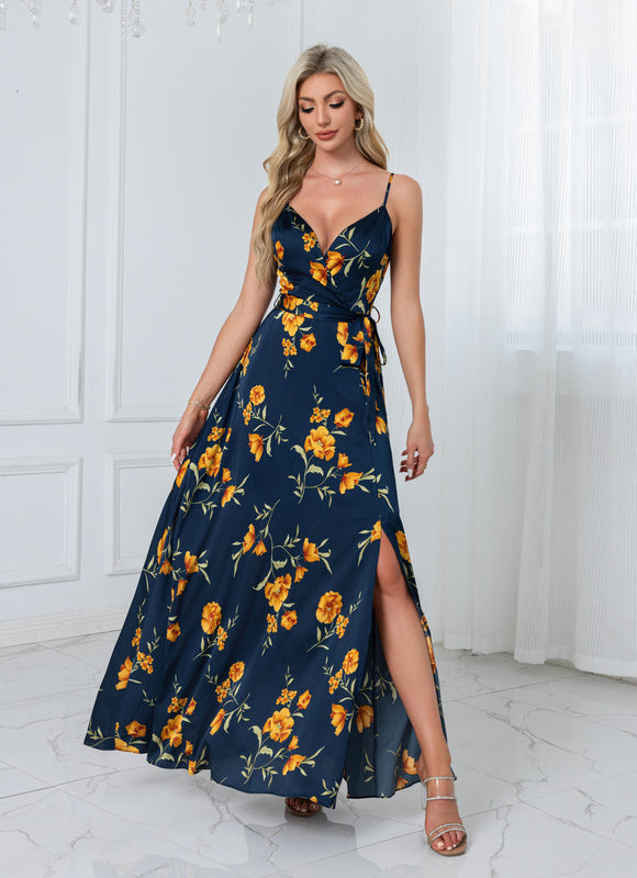 Robe Chic Longue Florale Rose - gallery 8