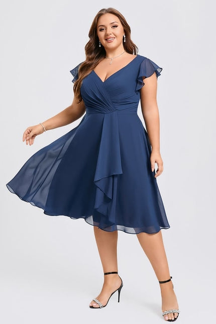 Robe Chic Bleu Élégance Flottante - gallery 6