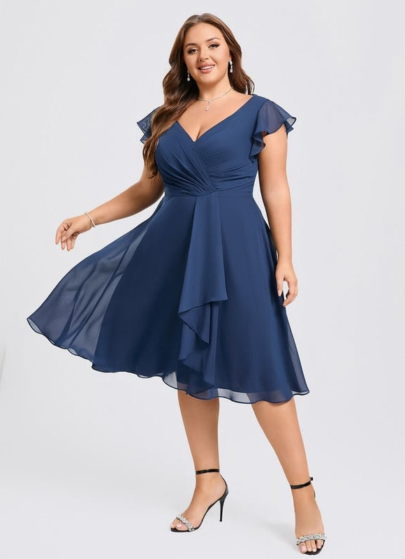 Robe Chic Bleu Élégance Flottante - gallery 6