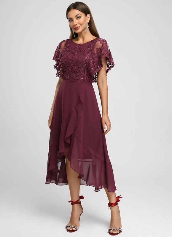 Robe Chic Bordeaux Flottant - gallery 3