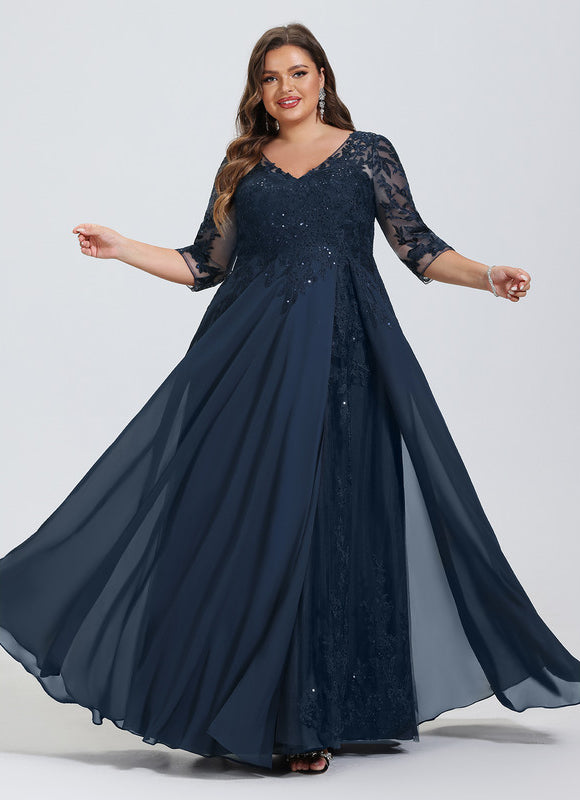 Robe Chic Longue Bleu Cobalt - gallery 8