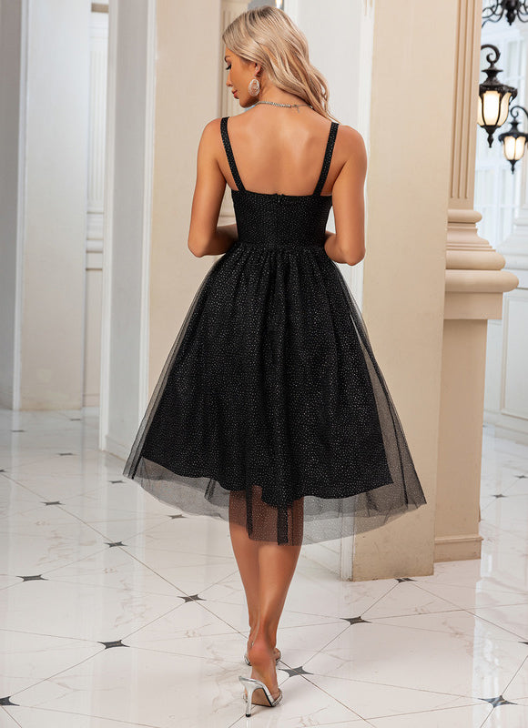 Robe Chic Pailletée Midi Tulle - gallery 6
