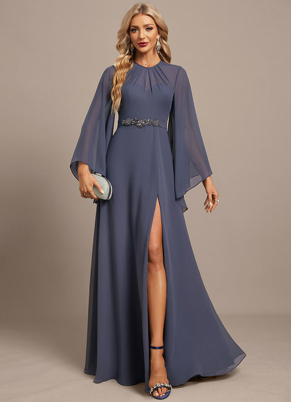 Robe Chic Satin Bleu Nuit