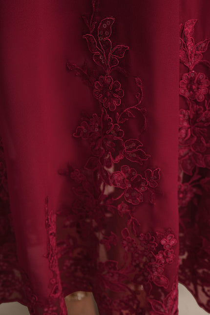 Robe Chic Rouge Élégant - gallery 7