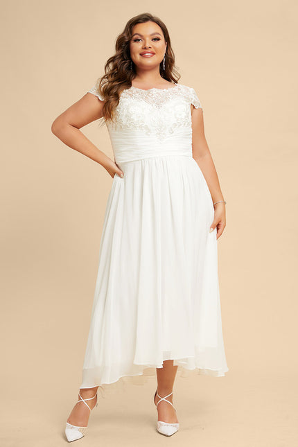 Robe En Lin Blanc Chic - gallery 7