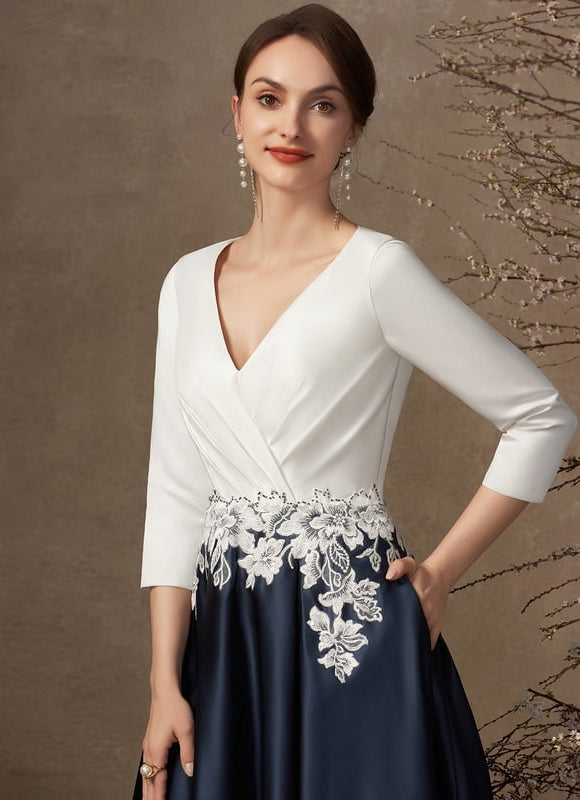 Robe Chic Élégance Bicolore - gallery 2