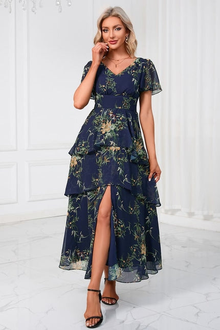 Robe Chic Fleurie Bordeaux - gallery 9